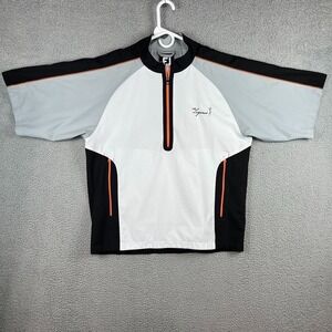 FootJoy 1/2 Zip Short Sleeve Sport Windshirt Golf Pullover Jacket Mens Medium